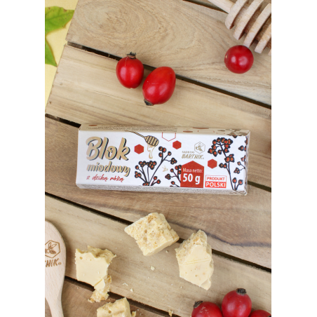 Blok miodowy z dziką różą 50 g