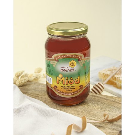 Miód nektarowo-spadziowy z polskich pasiek 1,2 kg