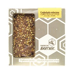 Belgijska czekolada mleczna z pyłkiem, pierzgą i miodem 85 g