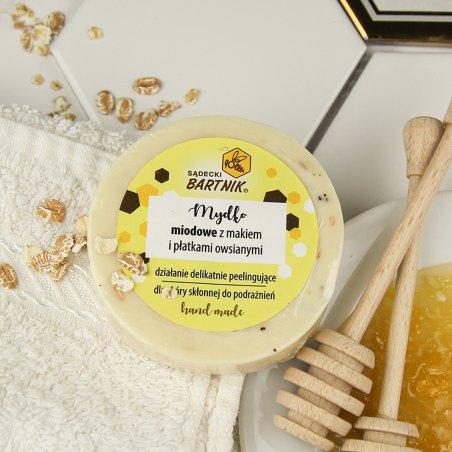 Mydło miodowe z makiem i płatkami 100 g