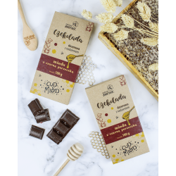 Czekolada deserowa z nadzieniem miodu z czarną porzeczką 100 g